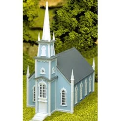 Atlas 19th Century Church - Kit -- 9-1/2 X 4-3/4 X 10-3/4" 23.8 X 11.9 X 26.9cm - HO