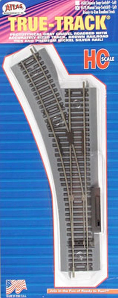 Atlas True-Track? Code 83 Track & Roadbed System -- Manual Snap-Switch - Left Hand - HO 1 Atlas True-Track? Code 83 Track & Roadbed System -- Manual Snap-Switch - Left Hand - HO