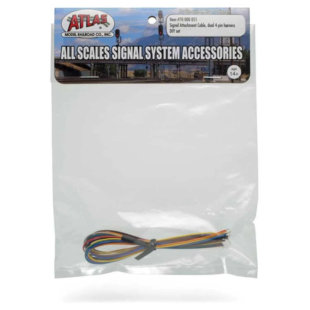 Atlas Signal Attachment Cable - All Scales Signal System -- Dual 4-pin Harness DIY Set 1 Atlas Signal Attachment Cable - All Scales Signal System -- Dual 4-pin Harness DIY Set