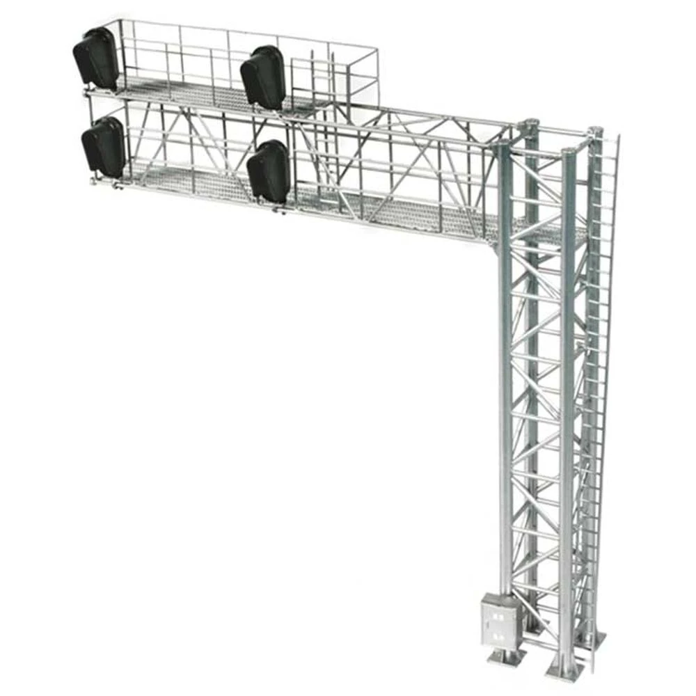 Atlas 2-Track Modern Cantilever Signal Bridge - All Scales Signal System -- 4 Signal Heads, Right- 1 Atlas 2-Track Modern Cantilever Signal Bridge - All Scales Signal System -- 4 Signal Heads, Right-