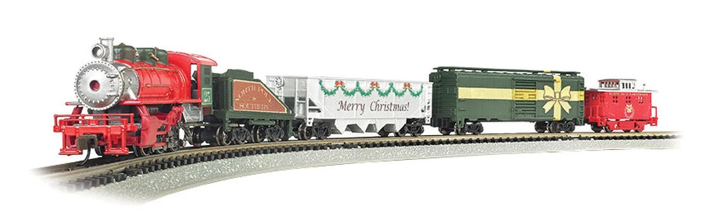 Bachmann Merry Christmas Express -- USRA 0-6-0, 3 Cars, E-Z Track? Circle, Power Pack And Instruct 1 Bachmann Merry Christmas Express -- USRA 0-6-0, 3 Cars, E-Z Track? Circle, Power Pack And Instruct