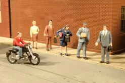Bachmann City People With Motorcycle - HO Scale