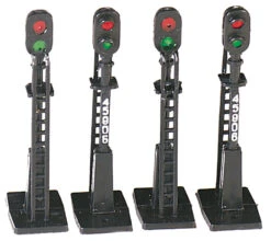 Bachmann Non-Operating Block Signal -- Black Pkg(4) - HO