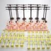 Bachmann Layout Accessories Assortment -- 12 Telephone Poles, 24 Signs & 24 Unpainted Figures - HO