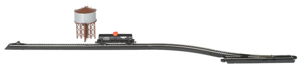 Bachmann Water Fill Siding Set - Steel Rail And Black Roadbed - E-Z Track? -- Includes Turnout, Si 1 Bachmann Water Fill Siding Set - Steel Rail And Black Roadbed - E-Z Track? -- Includes Turnout, Si