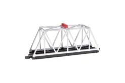 Bachmann Truss Bridge With Blinking Light - E-Z Track? -- Assembled - 10-1/2 X 2-3/8 X 4" (silver)