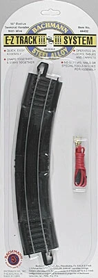 Bachmann E-Z Track? W/Steel Rail & Black Roadbed -- 18" Radius Curve W/Rerailer & Terminals - HO
