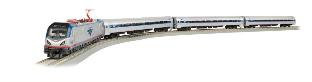 Bachmann Amtrak? City Sprinter - Standard DC -- ACS-64 Electric, 3 Amfleet Cars, E-Z Track? Oval, 1 Bachmann Amtrak? City Sprinter - Standard DC -- ACS-64 Electric, 3 Amfleet Cars, E-Z Track? Oval,