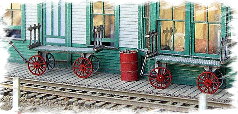 Bar Mills Scale Mod. Works REA Baggage Cart -- Kit Pkg(2) - HO 1 Bar Mills Scale Mod. Works REA Baggage Cart -- Kit Pkg(2) - HO