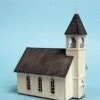 Blair Line Church -- 4-7/8 X 3 X 6-1/2" 12.1 X 7.5 X 16.2cm - HO Kit