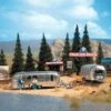 Busch Gmbh And Co Kg Trailer Park Scene -- W/2 "Airstream" Trailers - HO