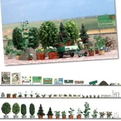 Busch Gmbh And Co Kg Garden Detail Set - Kit - HO