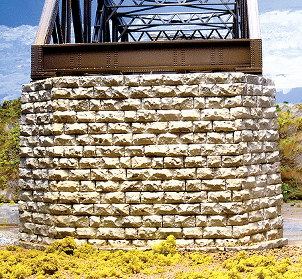 Chooch Enterprises Cut Stone Bridge Pier -- Pointed End, Double Track 5 3/4 X 2 X 3 3/4" - HO 1 Chooch Enterprises Cut Stone Bridge Pier -- Pointed End, Double Track 5 3/4 X 2 X 3 3/4" - HO