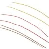 Detail Associates MU Jumper Cable .020" Vinyl 3" Long Pkg(6) -- 2 Each Red, Brown & Yellow - HO