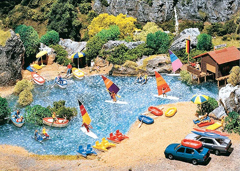 Faller Gmbh Boats And Windsurfing Boards -- 21 Pieces - HO 1 Faller Gmbh Boats And Windsurfing Boards -- 21 Pieces - HO