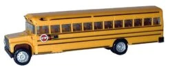 Herpa School Bus - Assembled -- Yellow, Black - HO