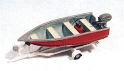 JL Innovative Design Fishing Boat, Motor & Trailer - HO (Unpainted Metal Kit)