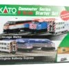 Kato Commuter Train Set -- Metra F40PH (2018 Scheme), 3 Bi-Level Cars, Track Oval, Power Pack - N