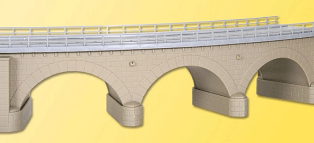 Kibri Curved Stone Arch Bridge W/Ice-Breaker Columns - HO 1 Kibri Curved Stone Arch Bridge W/Ice-Breaker Columns - HO
