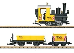 LGB Of America Railworks Work Train Starter Set - Standard DC -- 0-4-0T, Gondola, Side-Dump Car, 5