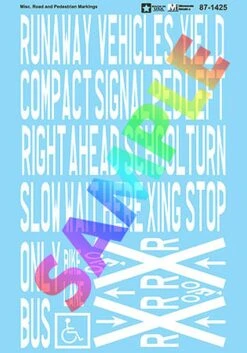 Microscale Inc. Street Decal Set -- Misc. Road & Pedestrian Markings - HO