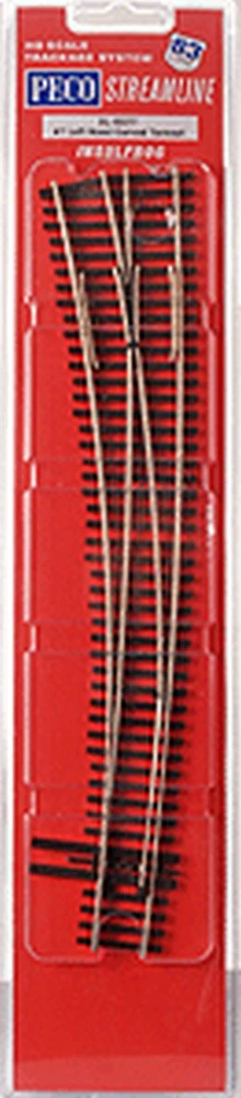PECO North American Style Code 83 Insulfrog Curved Turnout -- #7 Left - HO