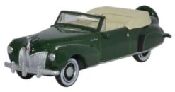 Oxford Diecast USA 1941 Lincoln Continental Convertible - Assembled -- Top Down (Spode Green) - HO