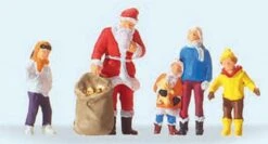 Preiser Kg Holiday -- Santa Claus W/Children - HO