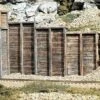 Woodland Scenics Retaining Walls (Hydrocal Plaster Castings; Pkg(3) -- Timbers - C1260