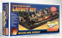 Woodland Scenics River Pass Layout -- Kit - 4 X 8' 122 X 244cm - HO - ST1484