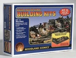 Woodland Scenics River Pass? Building Kits -- Kit - 15 Buildings & Details - HO - S1487