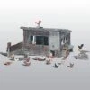 Woodland Scenics Scenic Details? -- Chicken Coop - Kit 2-1/2 X 1" - HO - D215