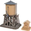 Walthers Water Tower And Shanty -- Kit - Tank: 3-1/2 X 4" 8.9 X 10.2cm; Shanty: 1-3/4 X 2" 4.5 X
