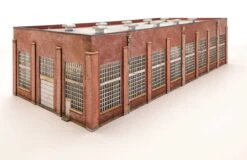 Walthers Cornerstone 130' 2-Stall Diesel Engine House -- Kit - HO -Model Train Toys lg933 2923 2