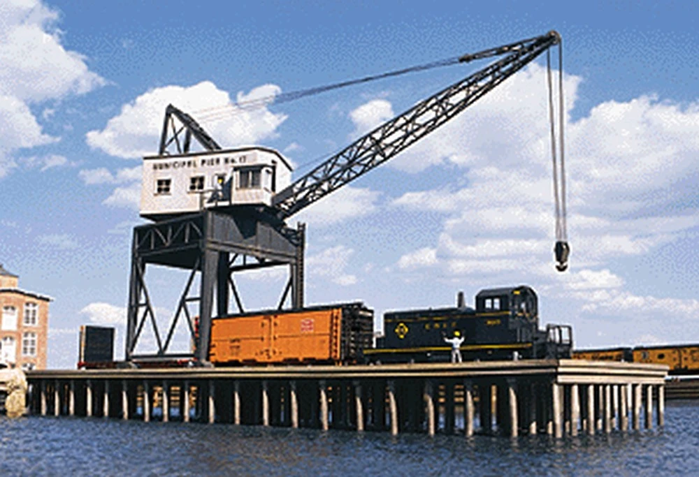Walthers Cornerstone Pier & Traveling Crane Kit HO 1 Walthers Cornerstone Pier & Traveling Crane Kit HO