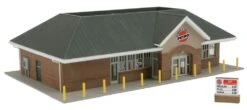 Walthers Cornerstone Modern Gas Station -- Kit - Main Building: 10-7/16 X 6-1/2 X 3-1/8" - HO -Model Train Toys lg933 3537 2
