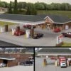 Walthers Cornerstone Modern Travel Center -- Kit - HO