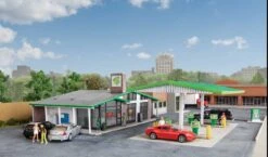 Walthers Cornerstone Modernized Gas Station -- Kit - Main Building: 10-1/2 X 9 X 3-3/16" 26.6 X 2