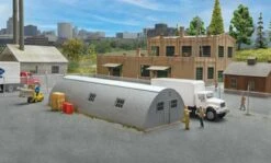 Walthers Cornerstone Quonset Hut -- Kit - 6-9/16 X 2-3/4 X 1-1/2" - HO