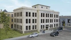 Walthers Cornerstone US Post Office -- Kit - 13-1/2 X 7-1/16 X 7-1/4" 33.7 X 17.9 X 18.1cm - HO