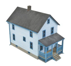 Walthers Cornerstone Two-Story Frame House -- Kit - 5 X 2-1/2 X 4-1/16" 12.7 X 6.3 X 10.3cm - HO