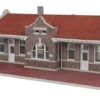 Walthers Cornerstone Brick Mission-Style Depot -- Kit - 11-1/4 X 6-3/8 X 3-3/4" 28.5 X 16.9 X 9.5
