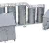 Walthers Cornerstone Trackside Oil Dealer With Storage Tanks -- Kit - HO