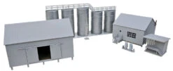 Walthers Cornerstone Trackside Oil Dealer With Storage Tanks -- Kit - HO