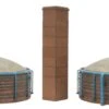 Walthers Cornerstone Brick Kilns 2-Pack -- Kit - Each 4-7/8 X 2-7/32" 12.4 X 5.6cm - HO