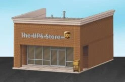 Walthers Cornerstone The UPS Store? -- Kit - 4-5/16 X 3-5/8 X 2-3/4" - HO