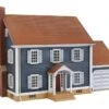 Walthers Cornerstone Colonial House -- Kit - 6-3/4 X 5 X 4-3/4" 17.1 X 12.7 X 12cm - HO