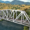 Walthers Cornerstone Arched Pratt Truss Railroad Bridge -- Single Track - Kit - 23 X 3-1/16 X 5-1/