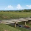 Walthers Cornerstone Modern Long Span Concrete Railroad Bridge -- Kit - 20-7/8 Long X 2-7/8" Wide