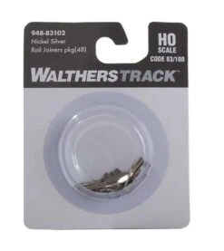 Walthers Track Code 83 Or 100 Nickel-Silver Rail Joiners Pkg(48) - HO